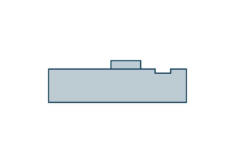 Profile View of 31mm Pre-Primed 30 Minute Fire Door LINER (inc SQUARE Door Stop)