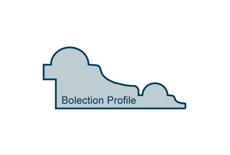 Profile View of 25 x 54mm Pre-Primed Wood Bolection Moulding