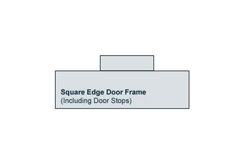 Profile View of 31mm Pre-Varnished Solid White Oak Door Liner (inc SQUARE Door Stop)