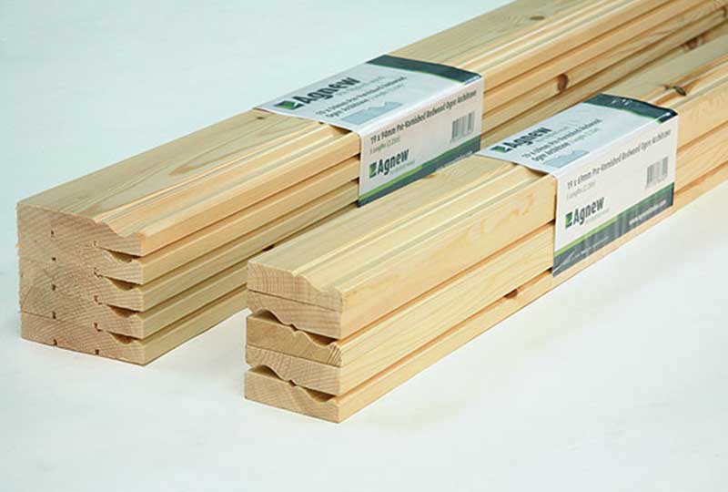 DIY Packs - 19 x 94mm Pre-Varnished Redwood Pine Ogee Architrave/Skirting