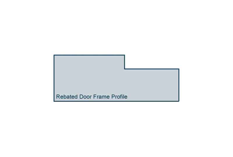 Profile View of 40mm Pre-Varnished Redwood Rebated Door Frame