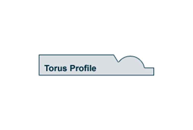 Profile View of 19 x 69mm Torus Architrave/Skirting