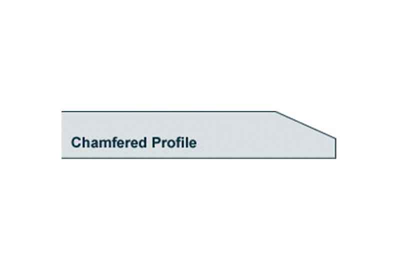 Profile View of 19 x 119mm Pre-Varnished Redwood Pine Chamfered Skirting