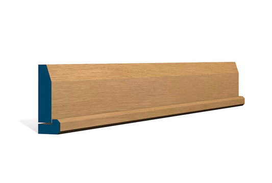 19 x 69mm Pre-Varnished Solid White Oak Chamfered Architrave, inc. Hockey Stick