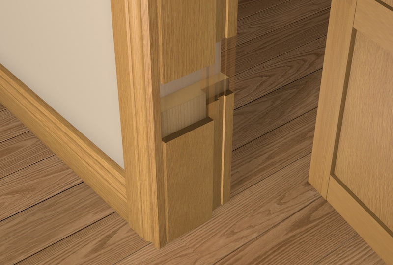 40mm Pre-Varnished Solid White Oak FACED 30 Minute Fire Rebated Door Frame