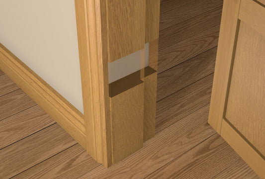 40mm Pre-Varnished Solid White Oak Rebated Door Frame