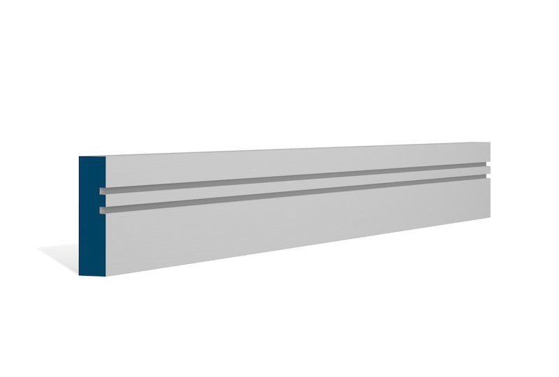 19 x 69mm Double Shaker Architrave or Skirting - Style: Pre-Primed Wood