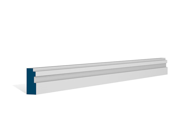 19 x 44mm Double Step Architrave - Style: Pre-Painted Wood - White