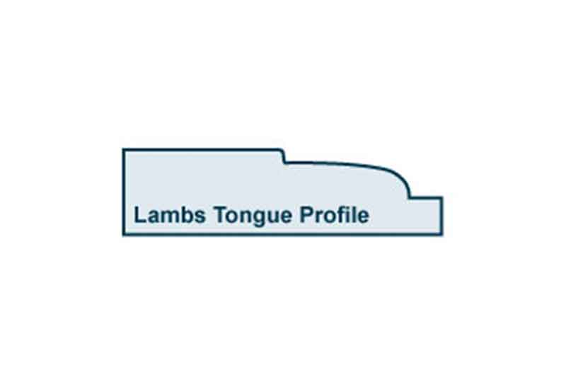 Profile View of 19 x 119mm Lambs Tongue Skirting