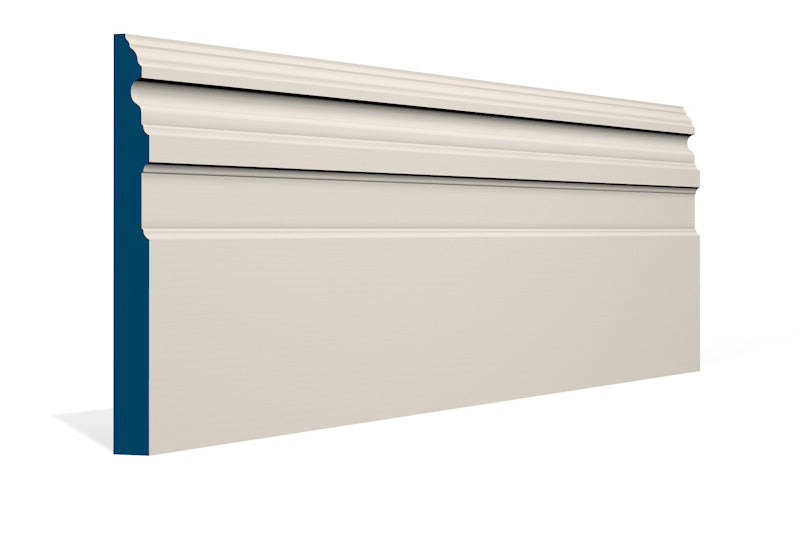 19 x 194mm Owel Skirting (5x2.4m) - Style: Pre-Painted Wood - Ivory