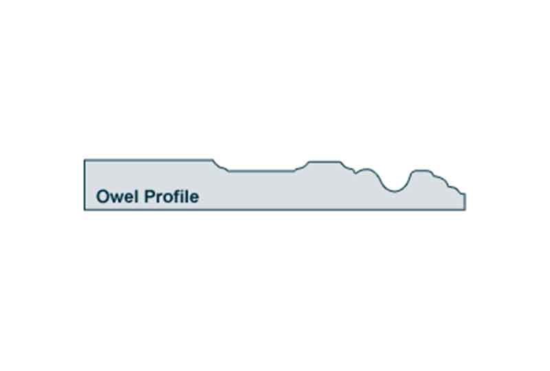 Profile View of 19 x 169mm Owel Skirting