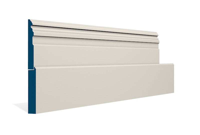 25 x 269mm Owel Skirting (5x2.4m) - Style: Pre-Painted Wood - Ivory