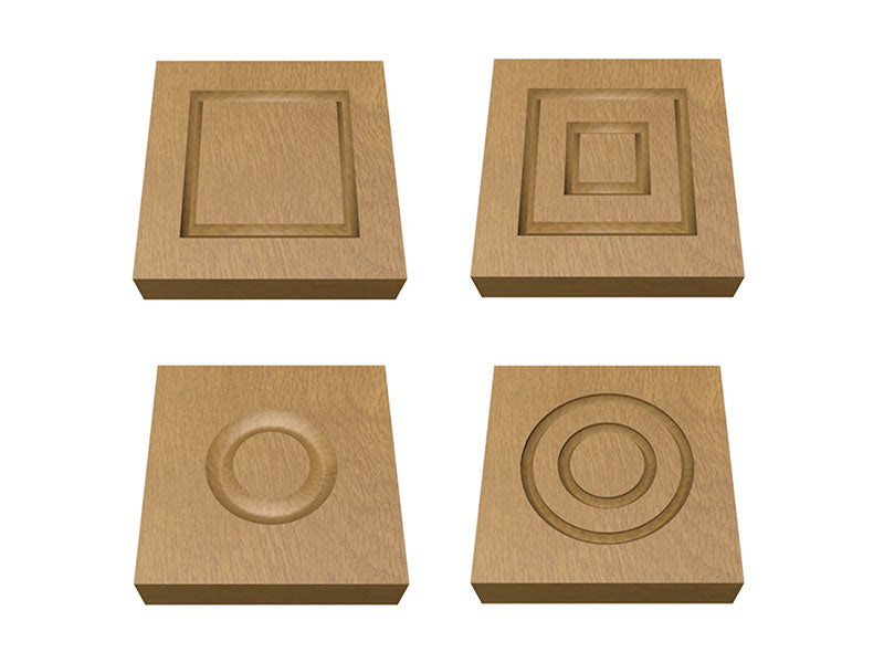 Table Corner Block 30 x 82mm Pre-Varnished Solid White Oak Corner Blocks (x4)