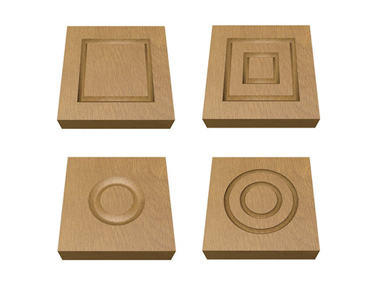 30 x 82mm Pre-Varnished Solid White Oak Corner Blocks
